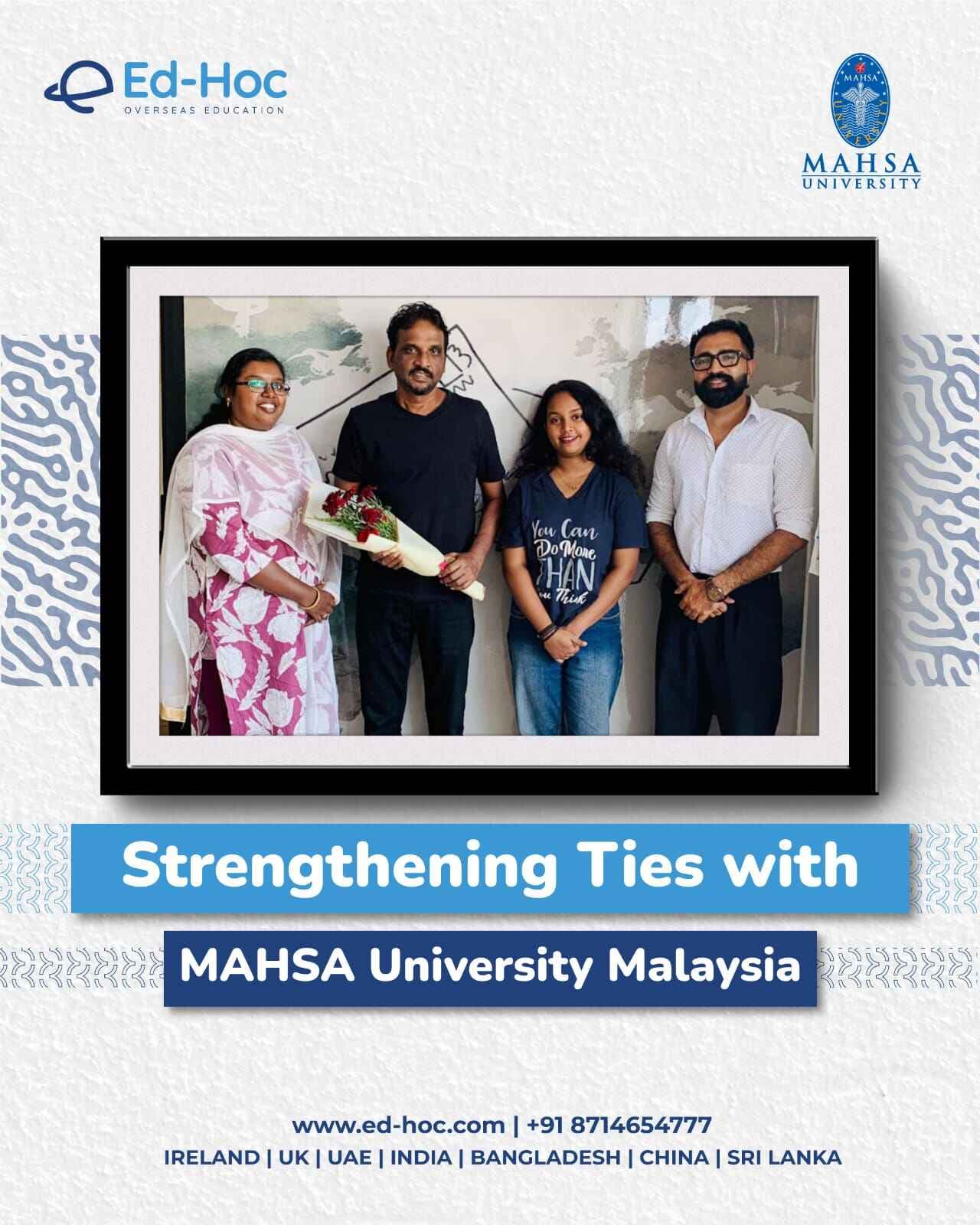 Strengthening Ties With MAHSA University Malaysia