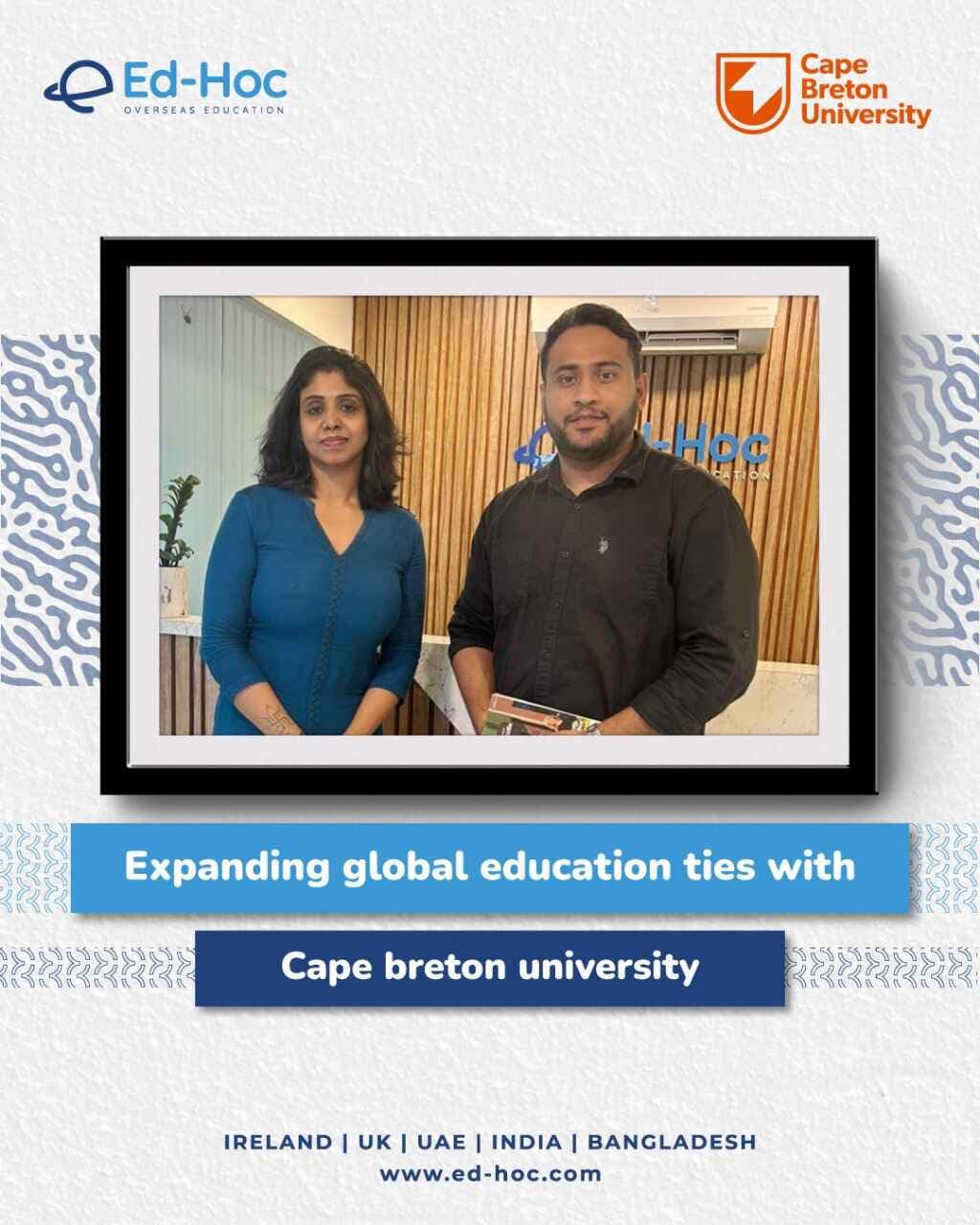 Expanding global education ties with Cape breton university