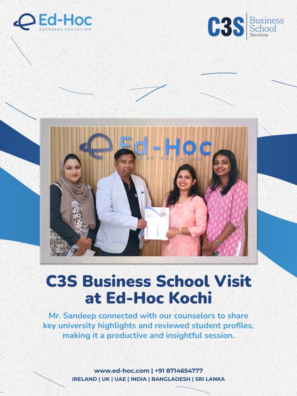 C3S Business School Visits Ed-Hoc Kochi