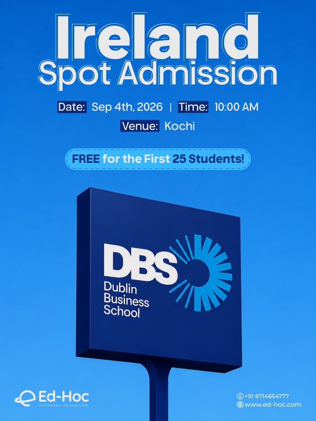 Ireland Spot Admission – Study at Dublin Business School