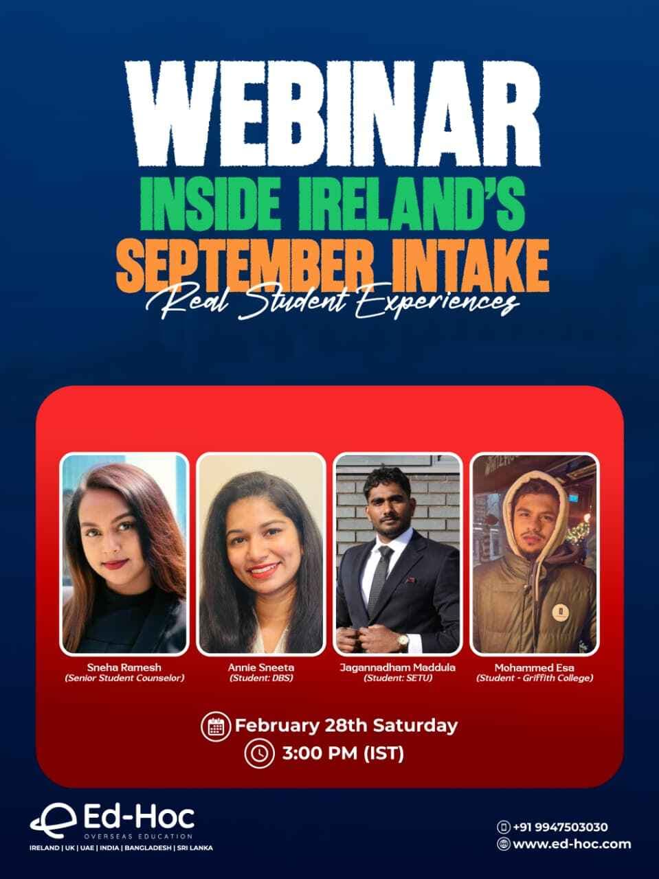 Webinar Inside Ireland’s September Intake